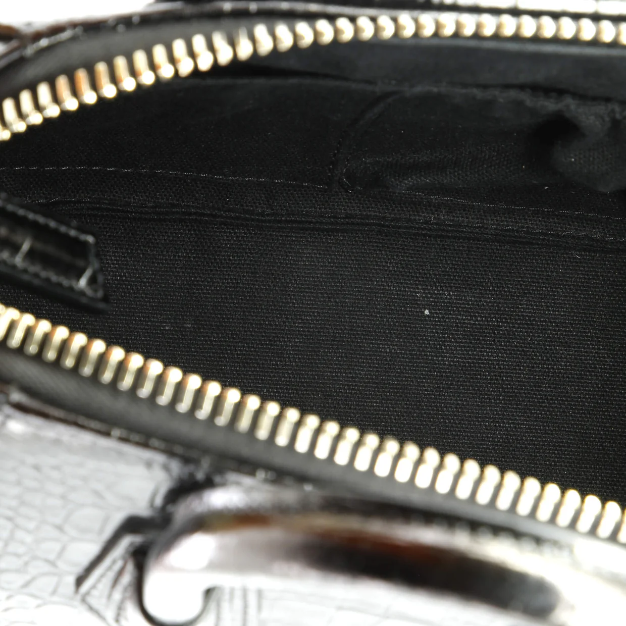 Antigona Bag Crocodile Embossed Leather Mini - Deep Luxury