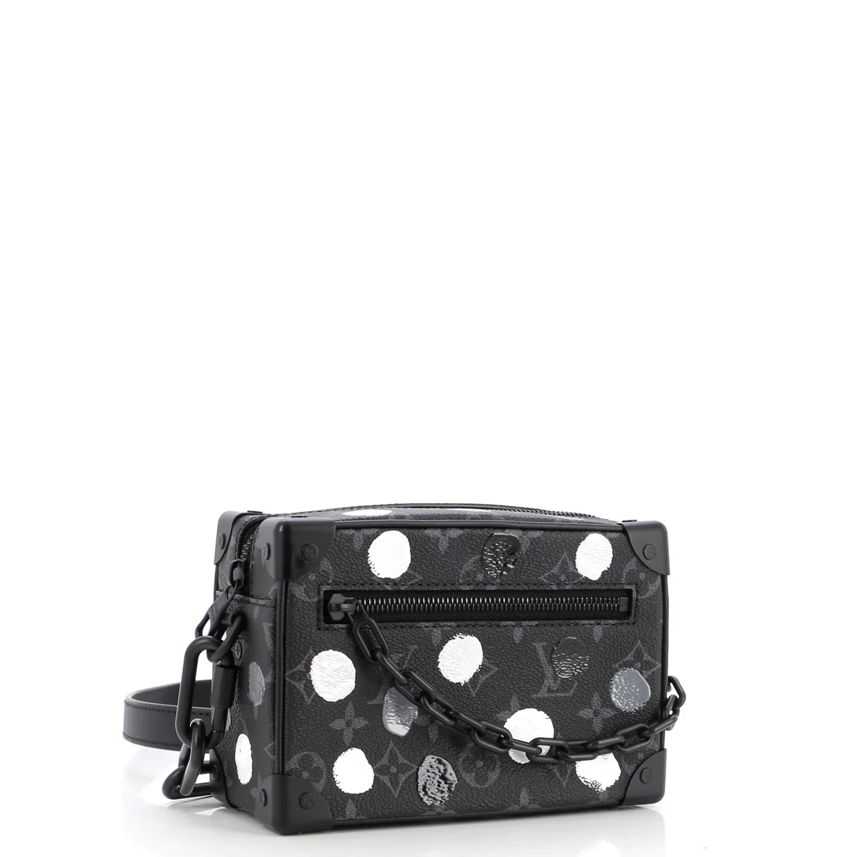 Soft Trunk Bag Yayoi Kusama Painted Dots Monogram Eclipse Canvas Mini - Deep Luxury