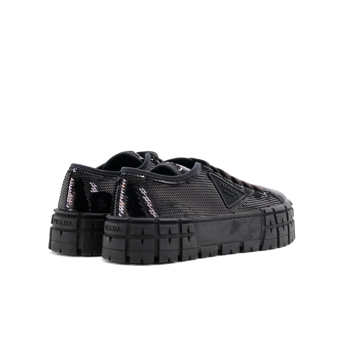Women's Double Wheel Platform Sneakers Sequins - Deep Luxury
