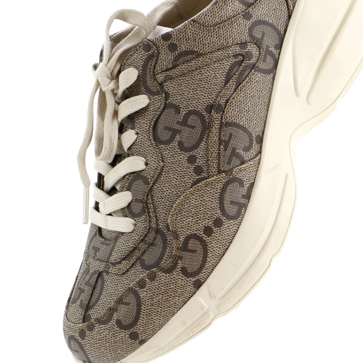 Rhyton Sneakers Jumbo GG Coated Canvas - Deep Luxury