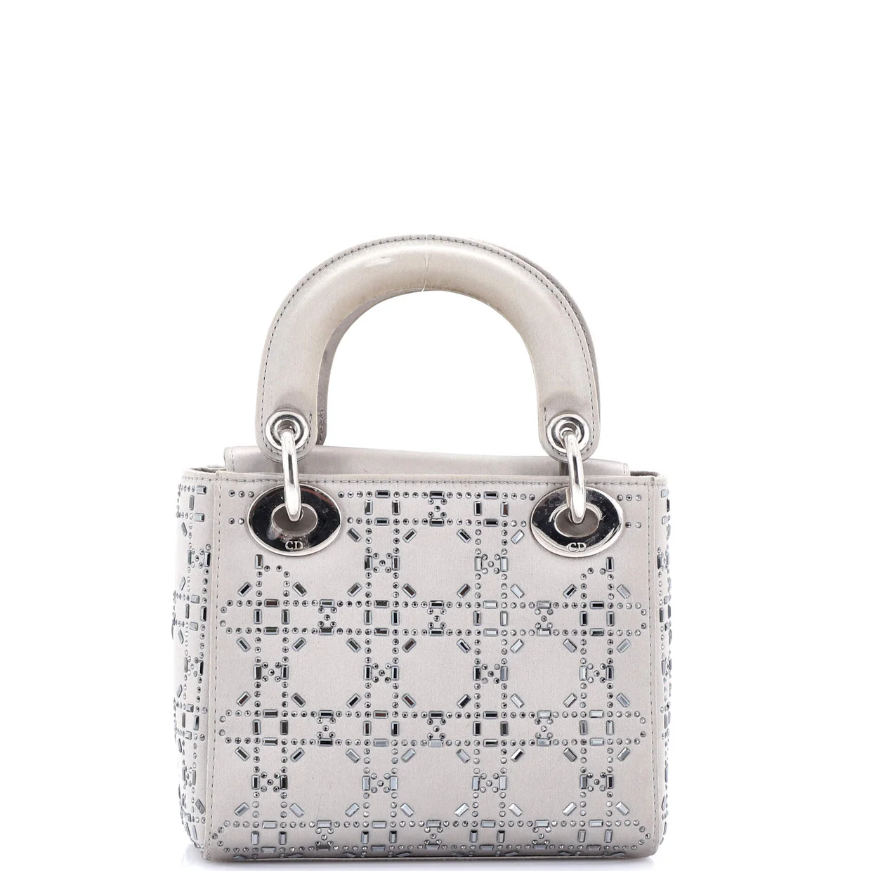 Lady Dior Bag Crystal Embellished Cannage Quilt Satin Mini - Deep Luxury