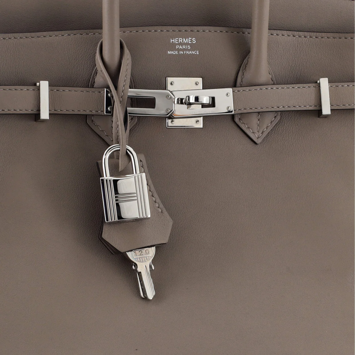 Birkin Handbag Grey Swift with Palladium Hardware 25 - Deep Luxury