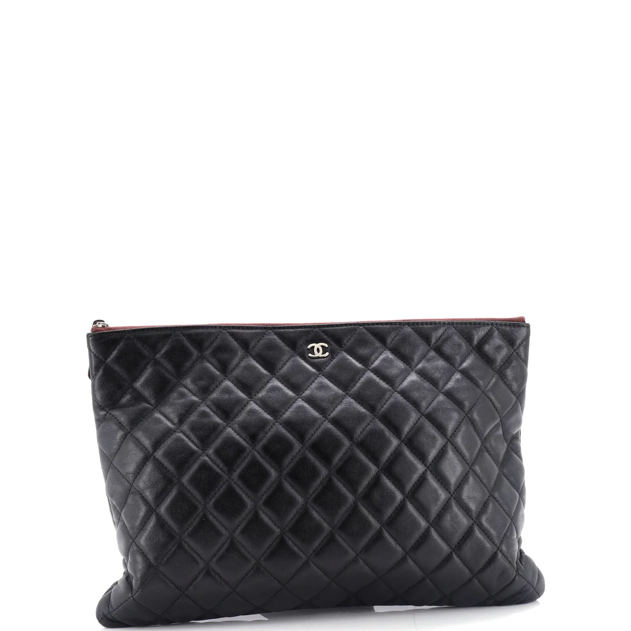 O Case Clutch Quilted Lambskin Large - Deep Luxury