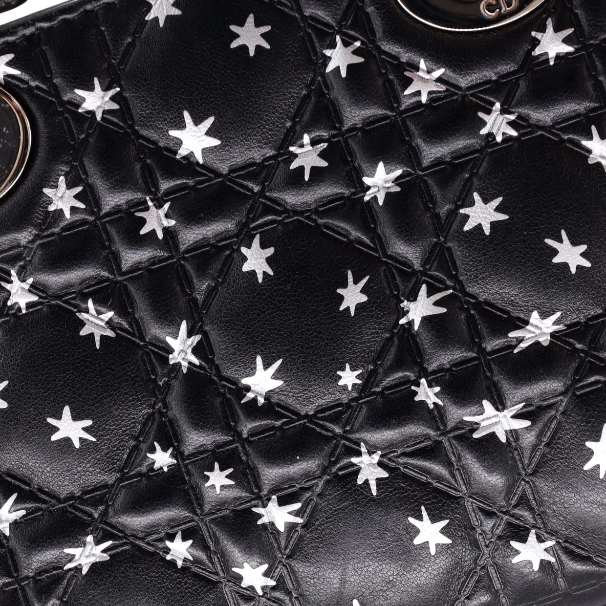 Lady Dior Bag Star Print Cannage Quilt Lambskin Mini - Deep Luxury