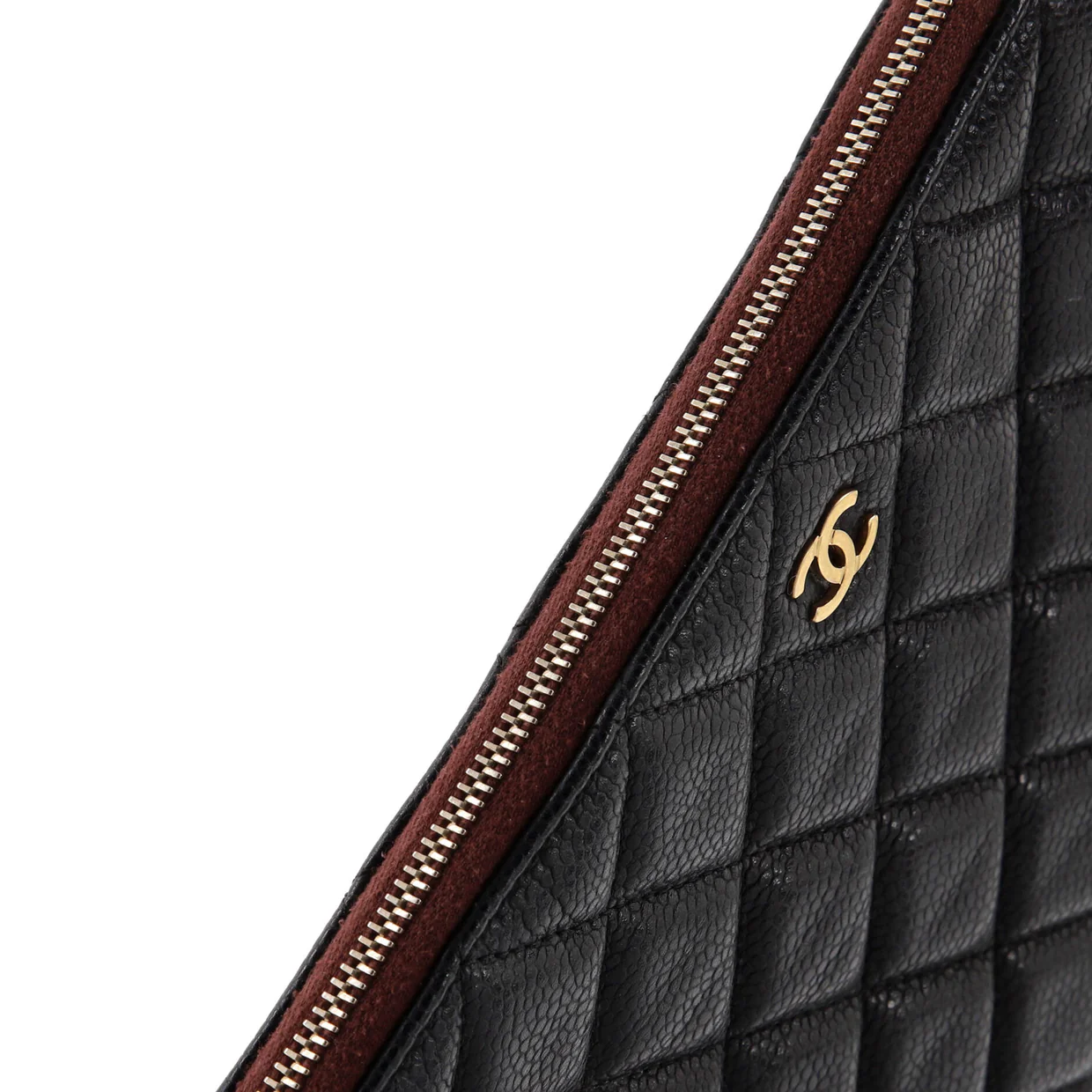O Case Clutch Quilted Caviar Large - Deep Luxury