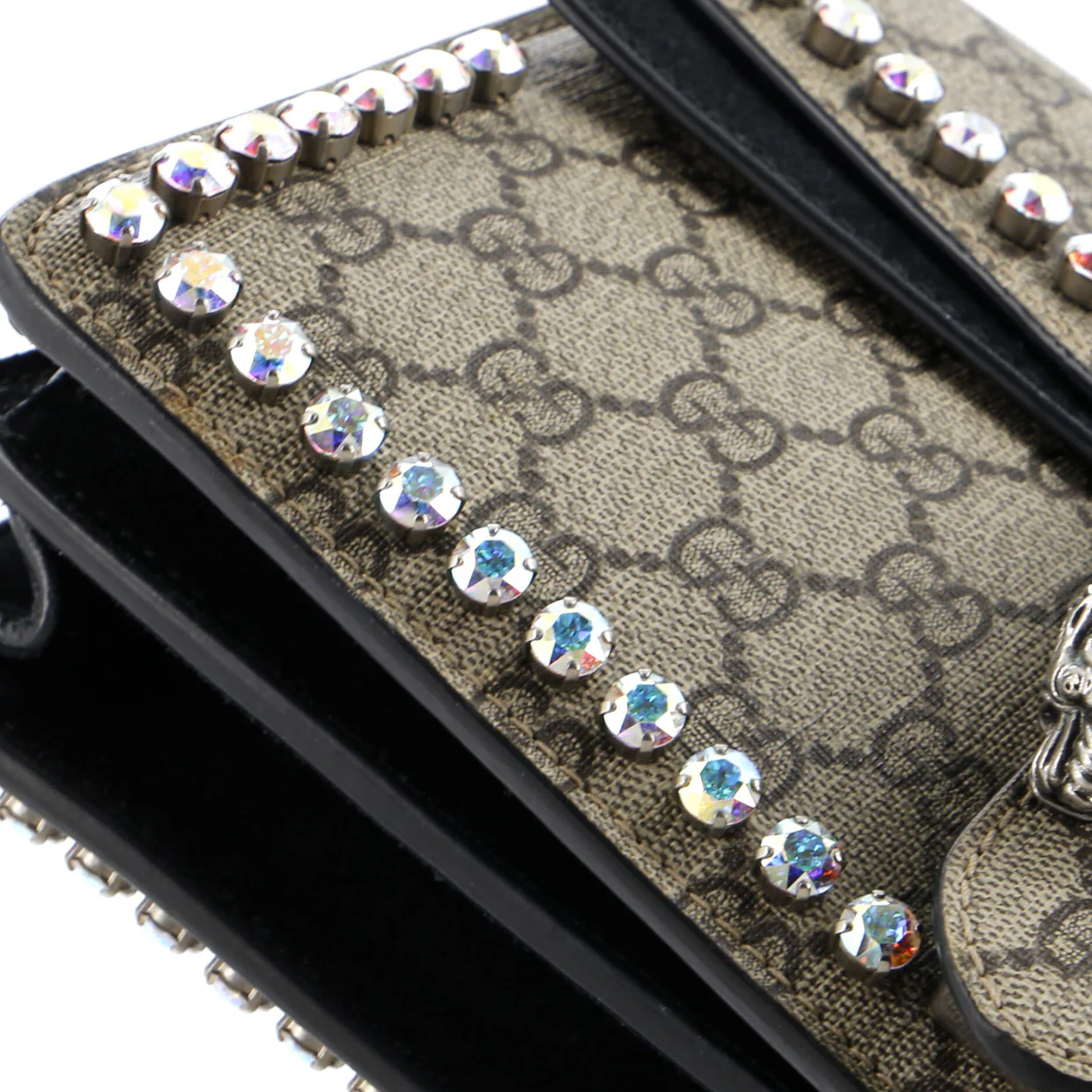 Dionysus Bag Crystal Embellished GG Coated Canvas Medium - Deep Luxury