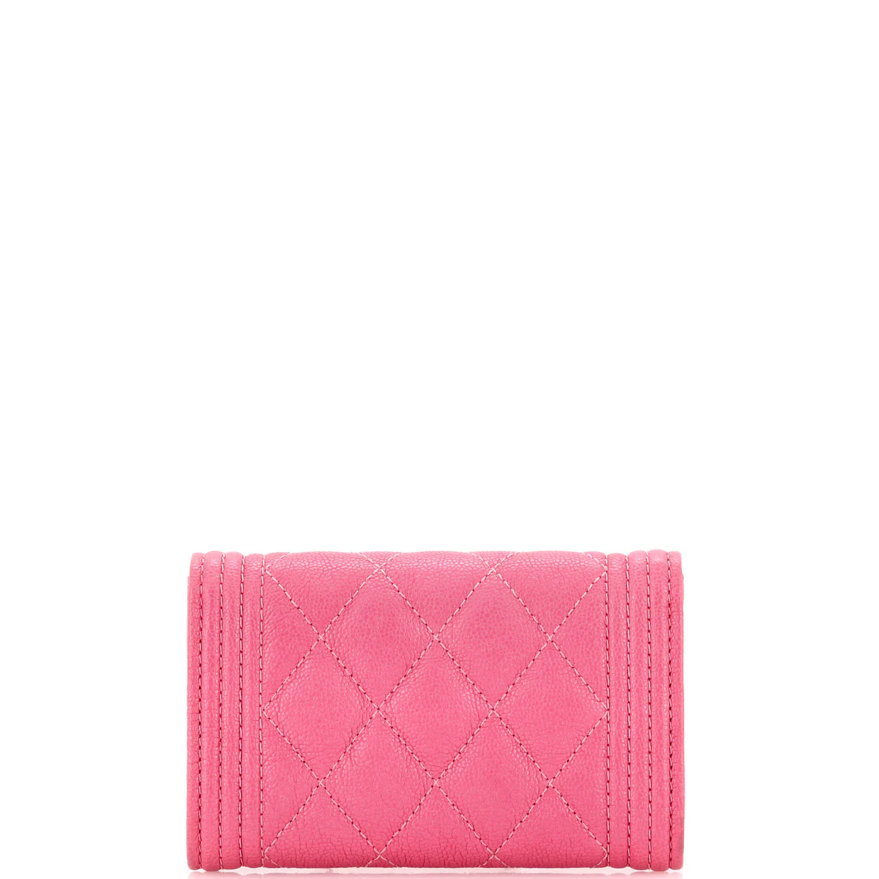 Boy Flap Card Case Quilted Caviar - Deep Luxury