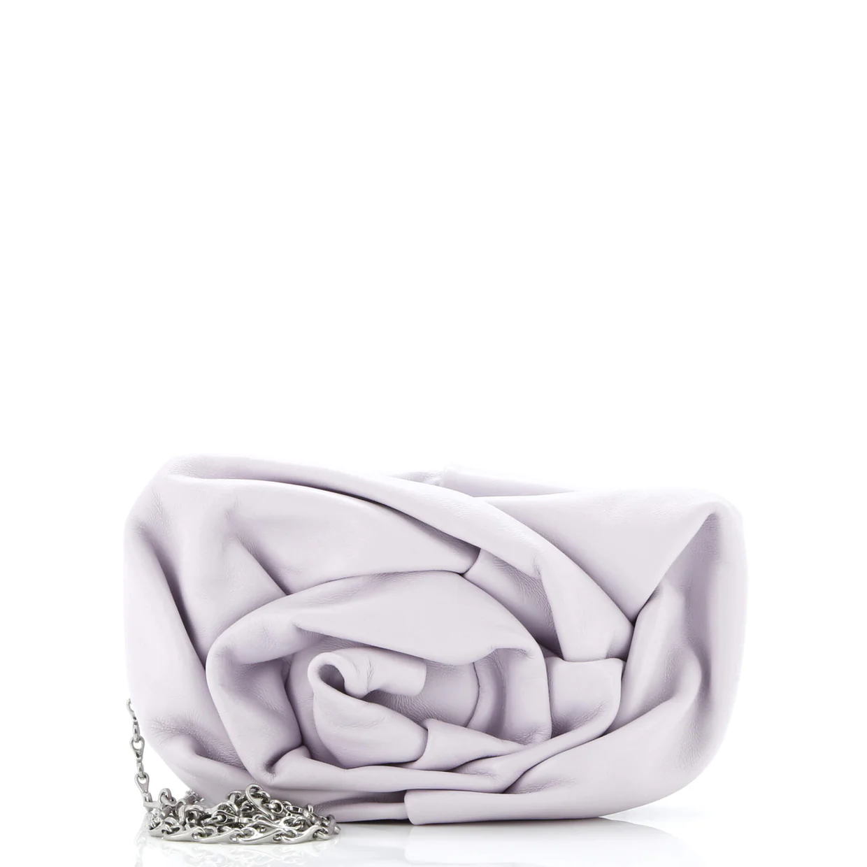 Rose Chain Clutch Leather - Deep Luxury
