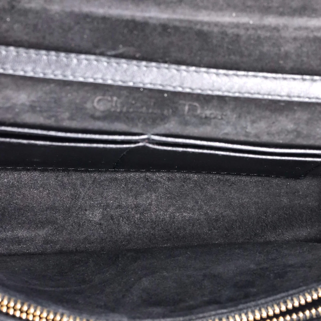 Diorama Wallet on Chain Leather - Deep Luxury