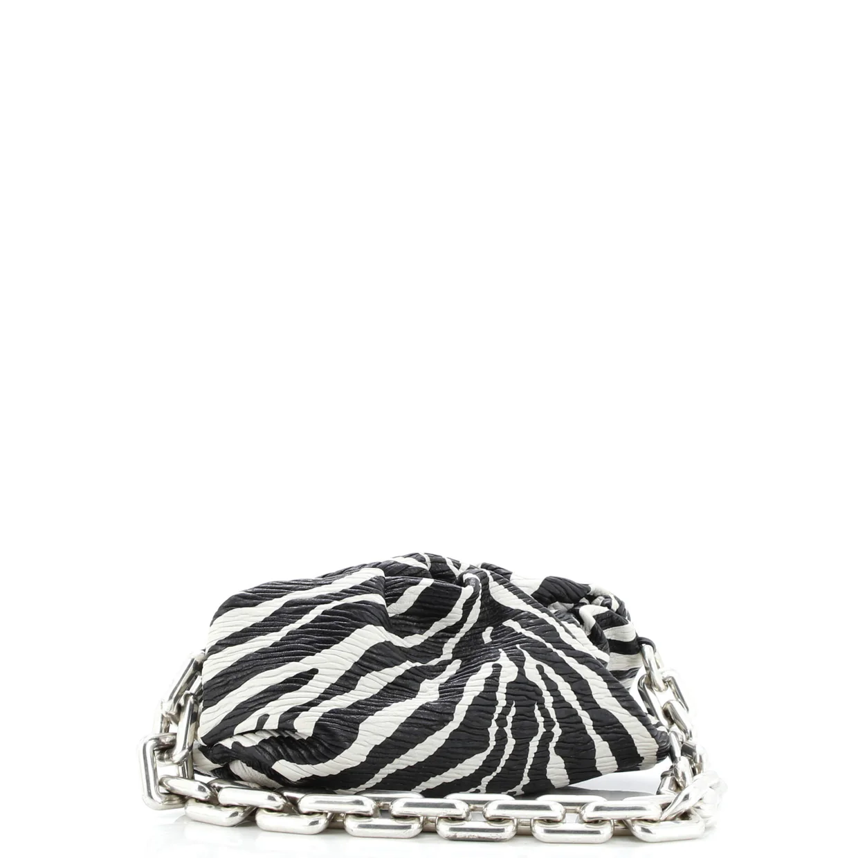 The Chain Pouch Printed Textured Leather - Deep Luxury