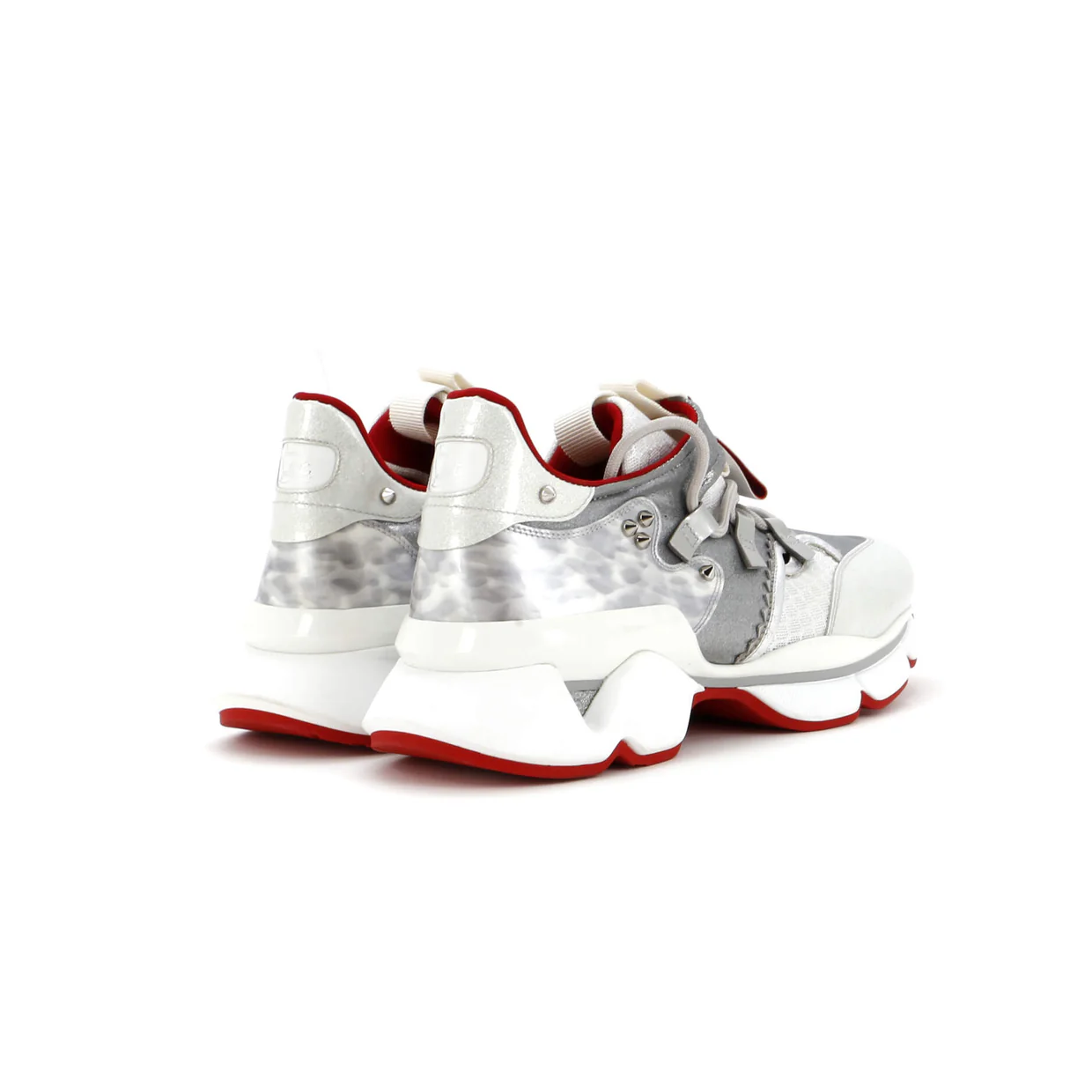 Women's Red Runner Donna Sneakers Leather with Fabric - Deep Luxury