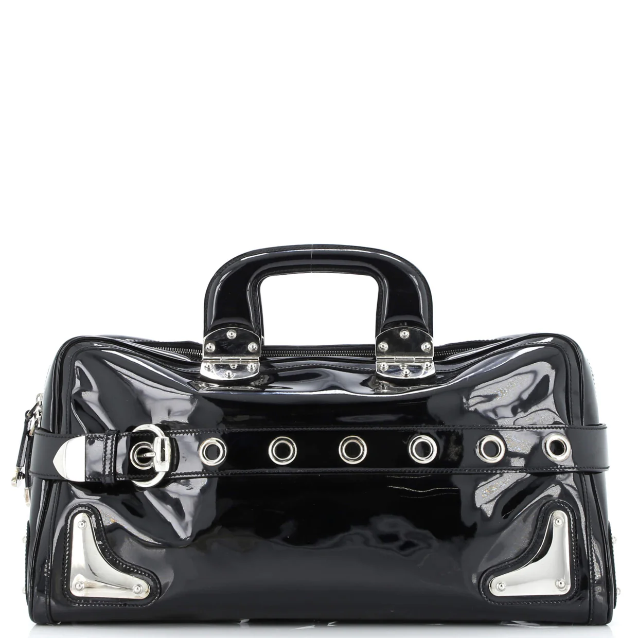 Romy Satchel Patent Large - Deep Luxury