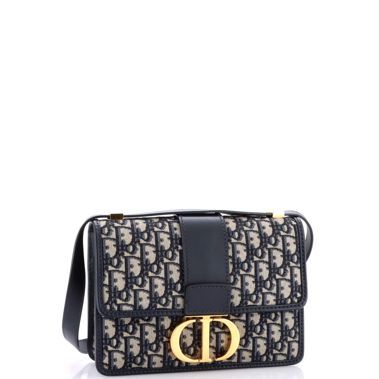 30 Montaigne Flap Bag Oblique Canvas - Deep Luxury