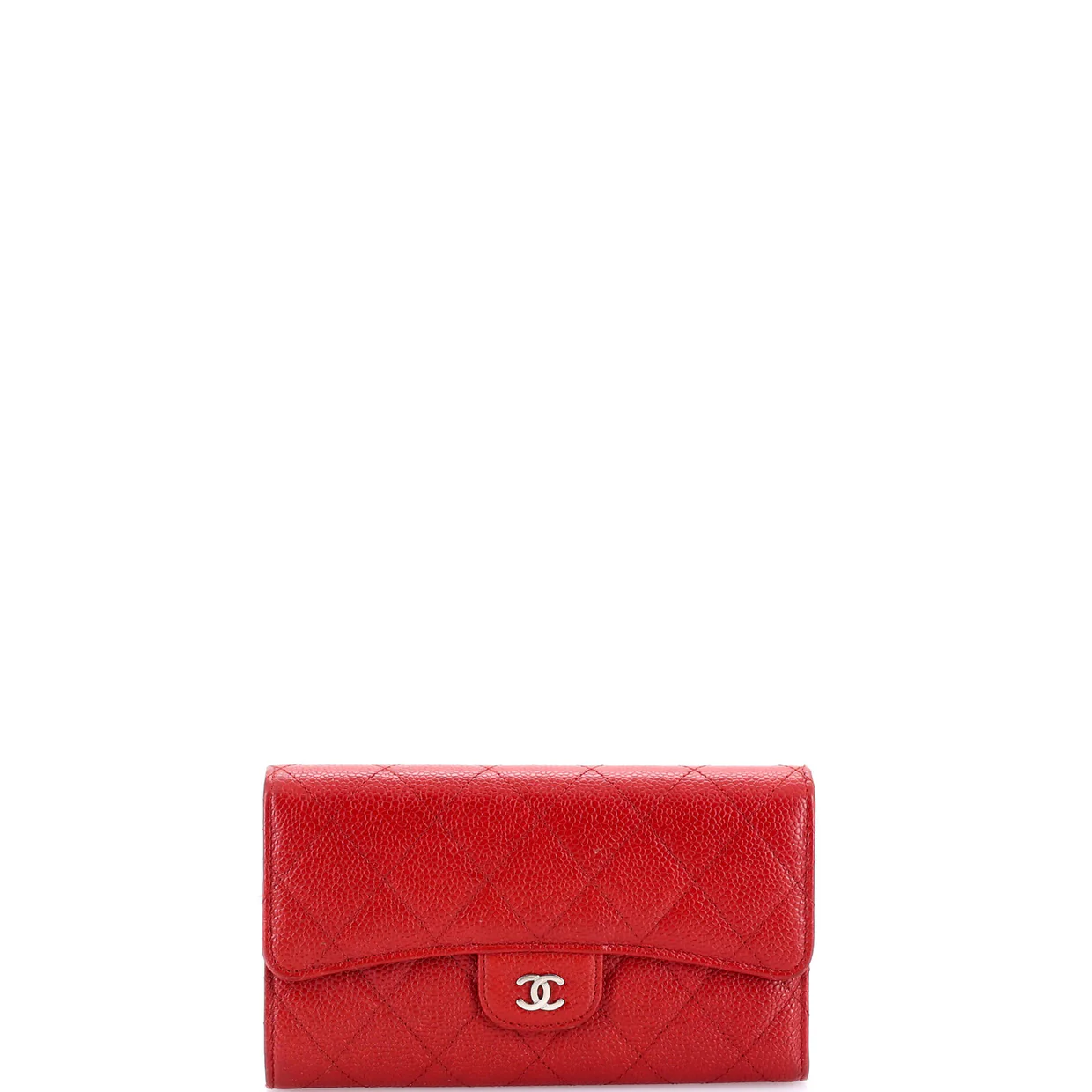 L-Flap Wallet Quilted Caviar Long - Deep Luxury