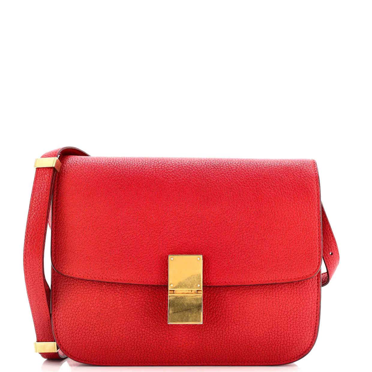 Classic Box Bag Grainy Leather Medium - Deep Luxury