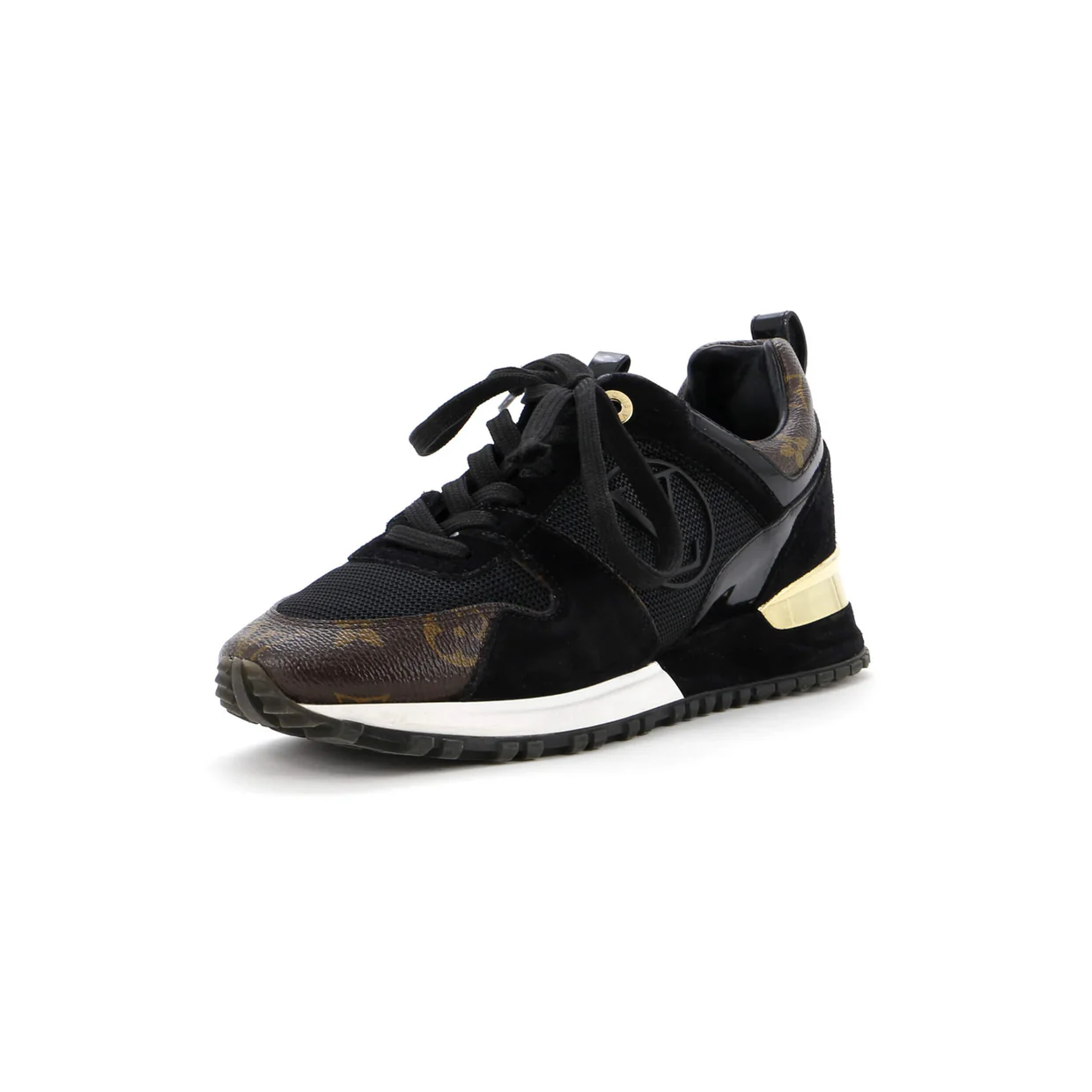 Women's Run Away Sneakers Mesh with Monogram Canvas and Suede - Deep Luxury