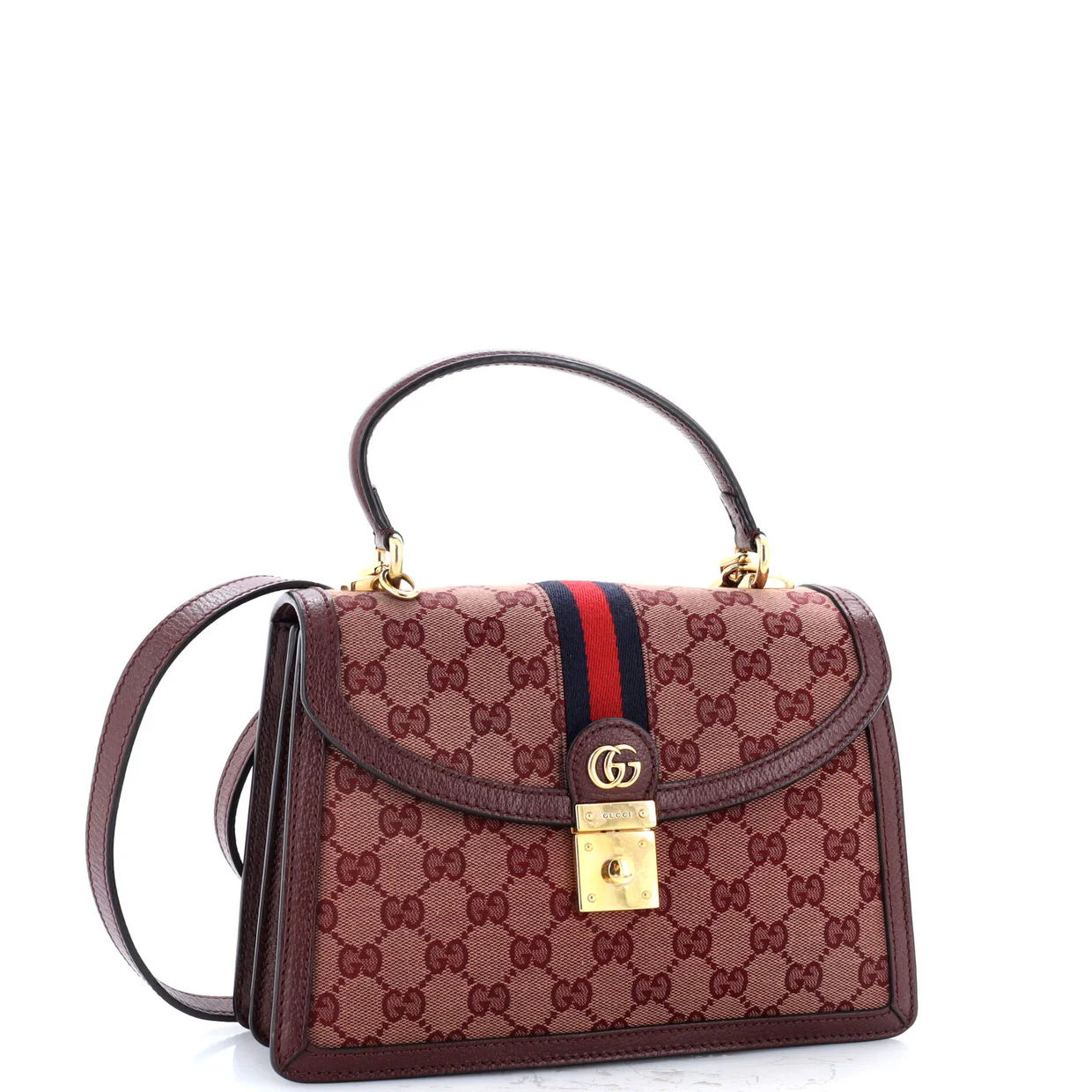 Ophidia Flap Top Handle Bag GG Canvas Small - Deep Luxury