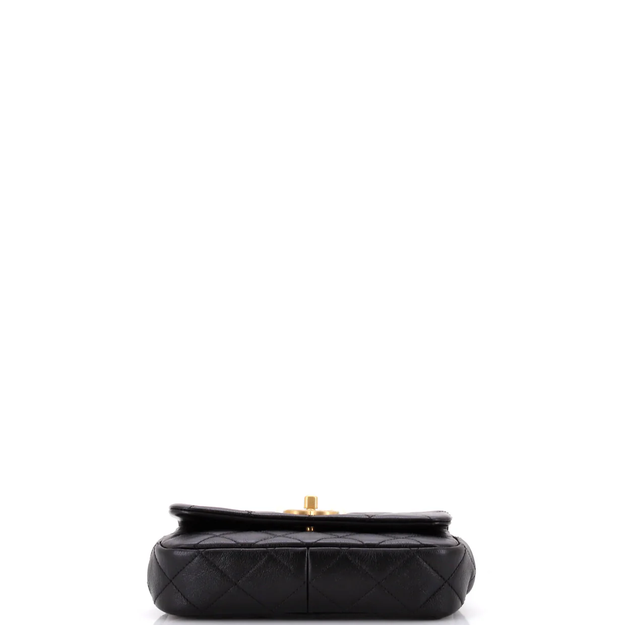 CC Pearl Section Chain Flap Bag Quilted Calfskin Mini - Deep Luxury