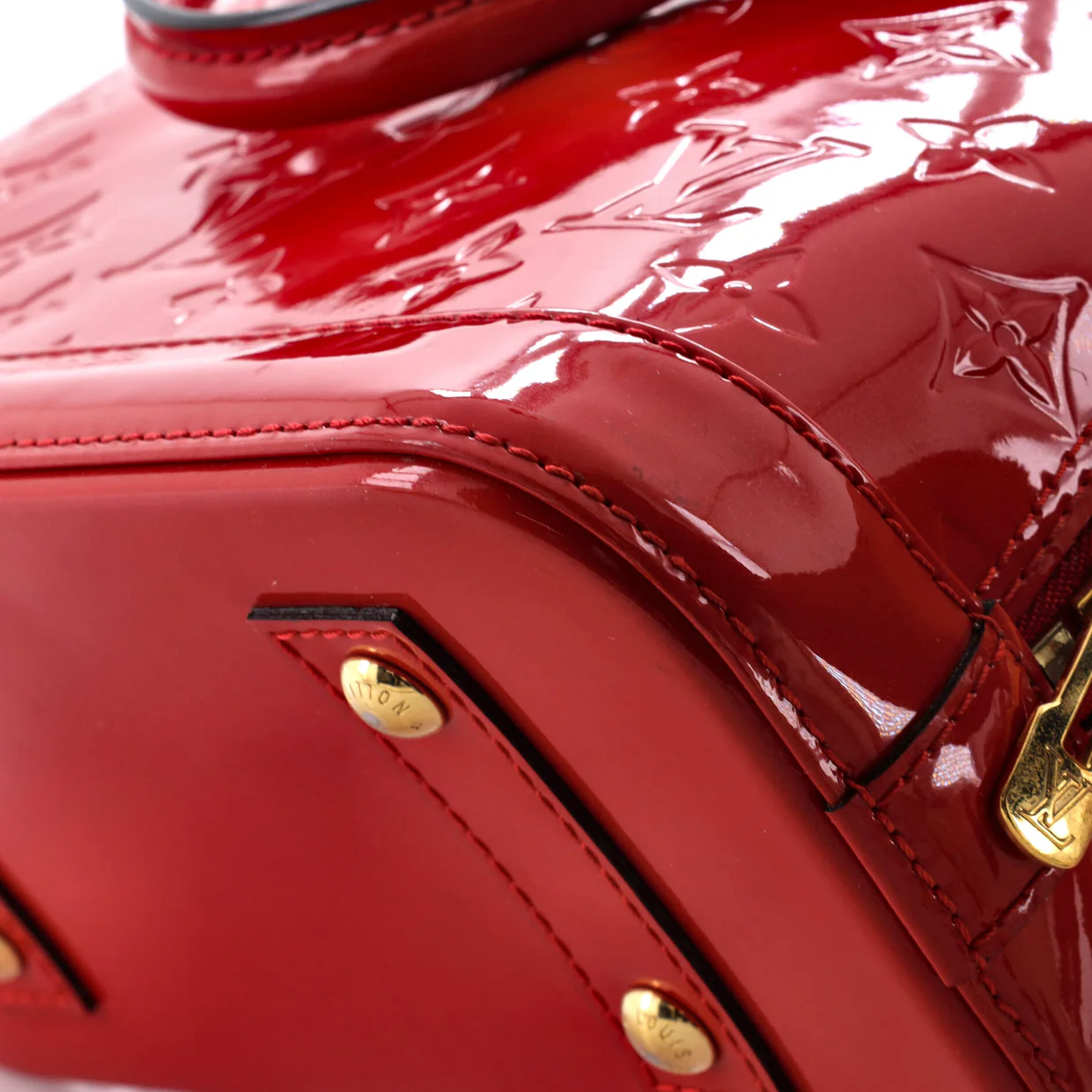 Alma Handbag Monogram Vernis BB - Deep Luxury