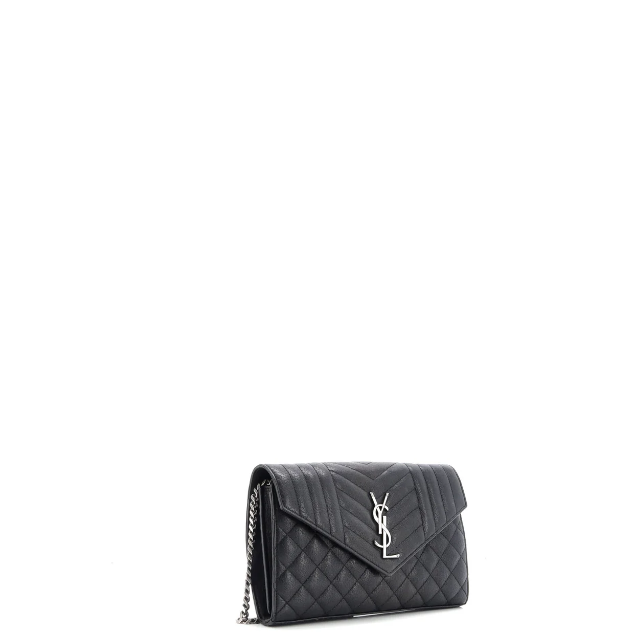 Classic Monogram Chain Wallet Mixed Matelasse Leather Medium - Deep Luxury