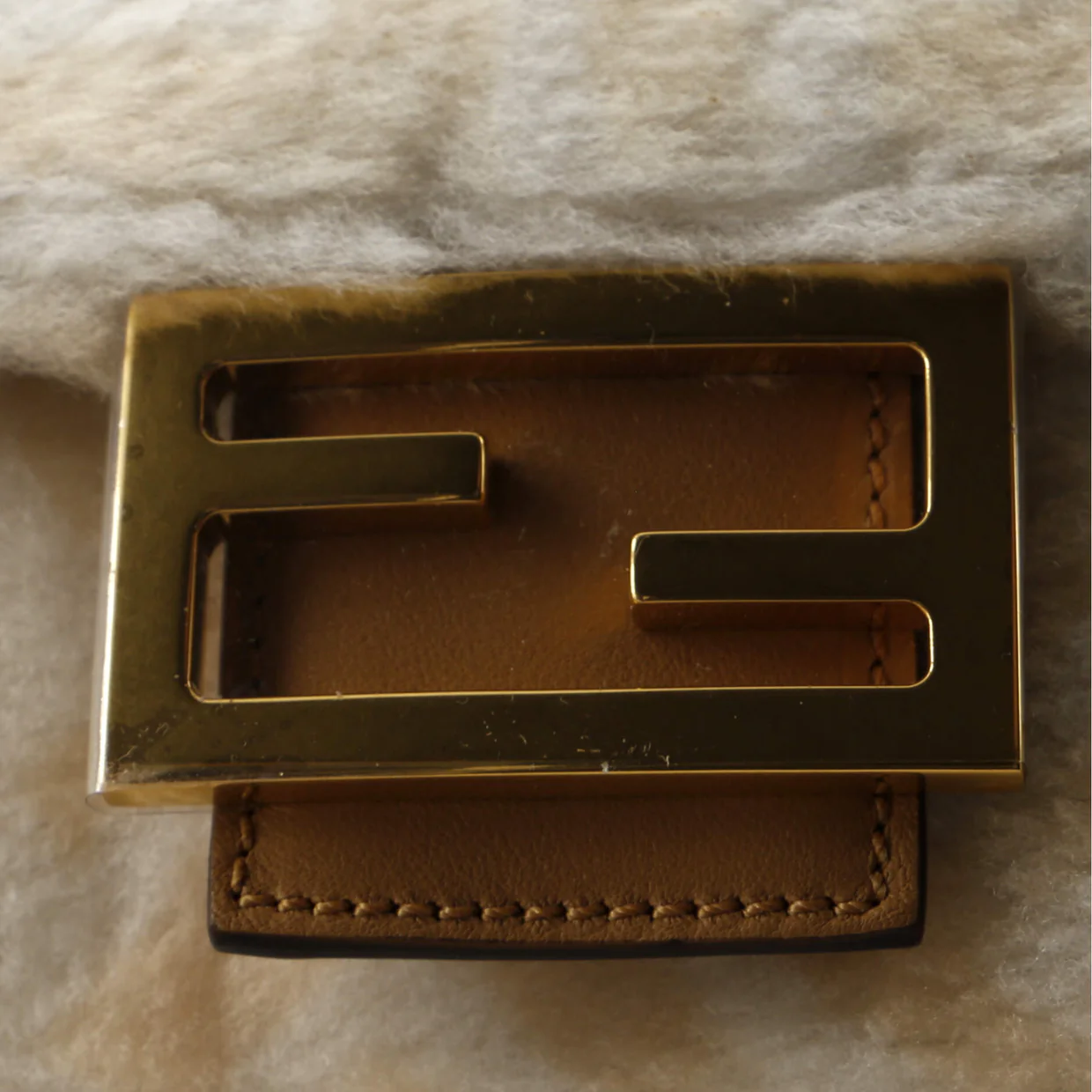 Baguette NM Bag Zucca Shearling Medium - Deep Luxury