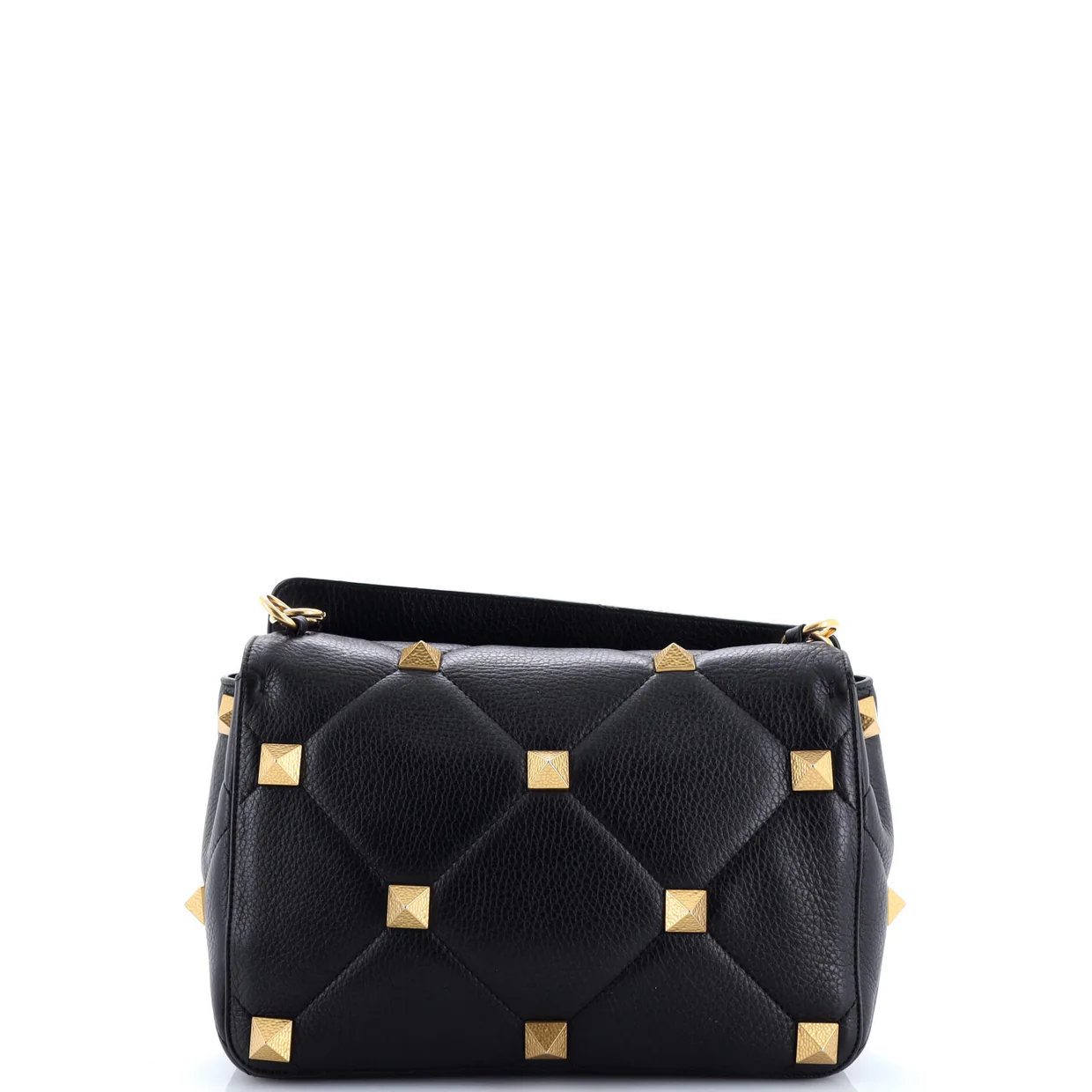 Roman Stud Flap Bag Quilted Leather Large - Deep Luxury