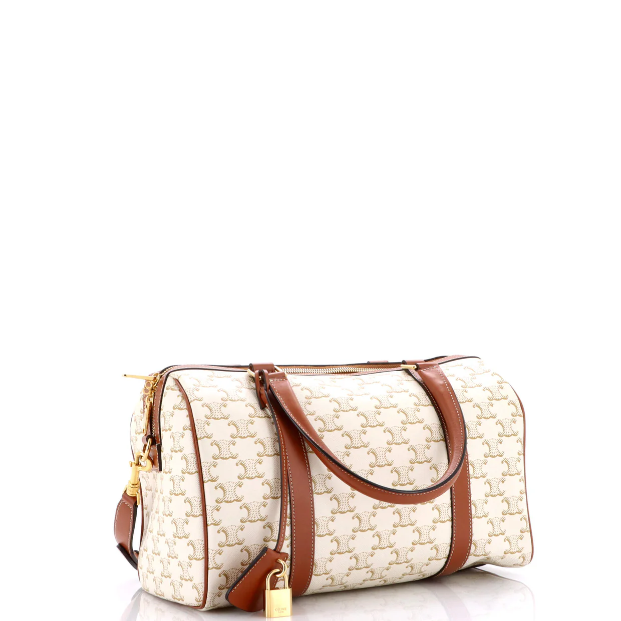 Boston Bag Triomphe Coated Canvas Medium - Deep Luxury