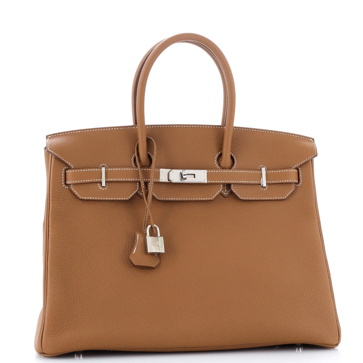 Birkin Handbag Gold Togo with Palladium Hardware 35 - Deep Luxury