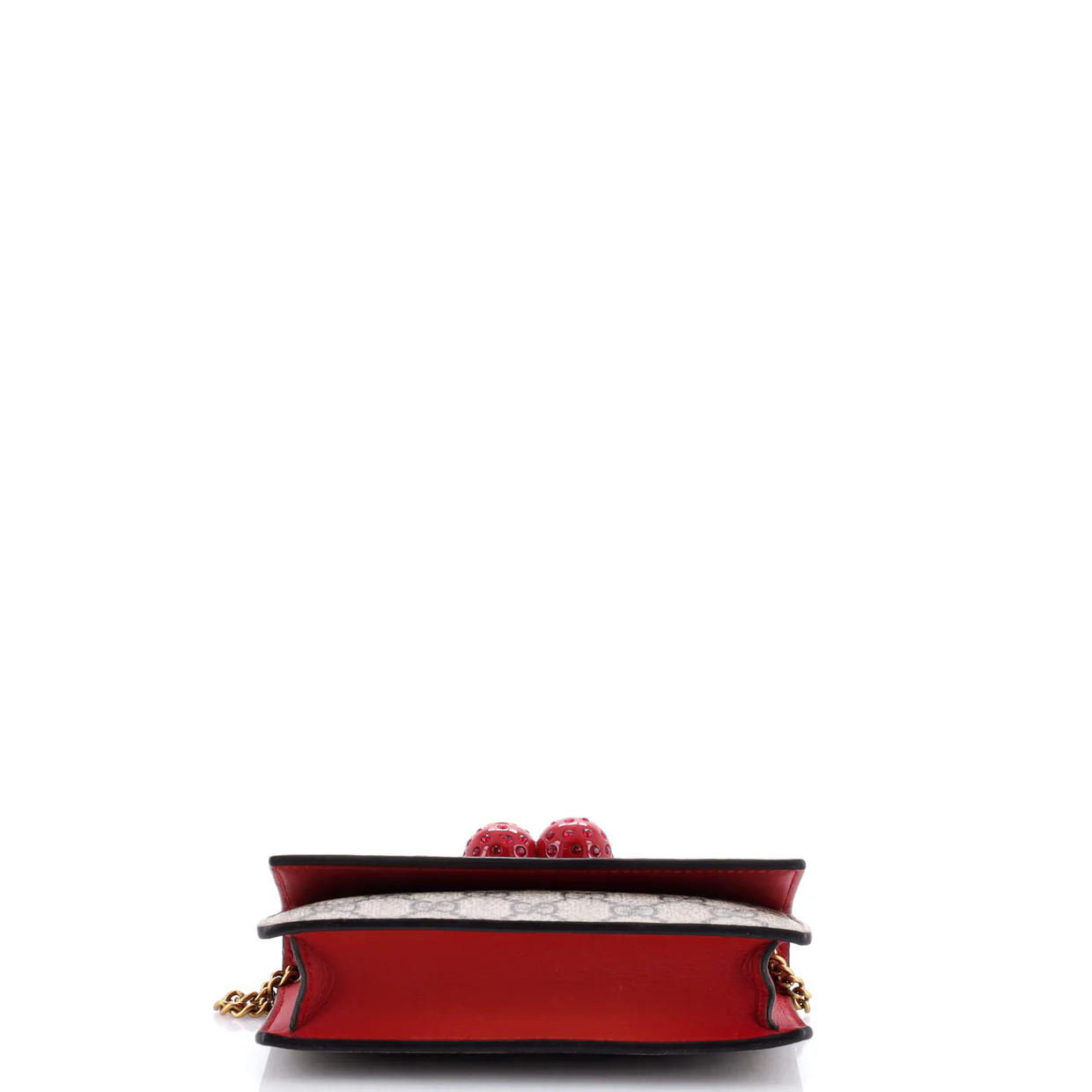 Cherries Wallet on Chain GG Coated Canvas Mini - Deep Luxury