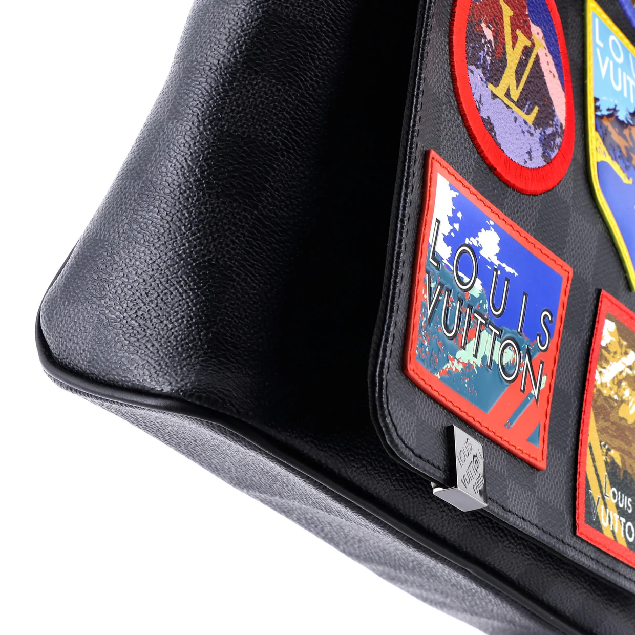 District NM Messenger Bag Alps Patches Damier Graphite PM - Deep Luxury