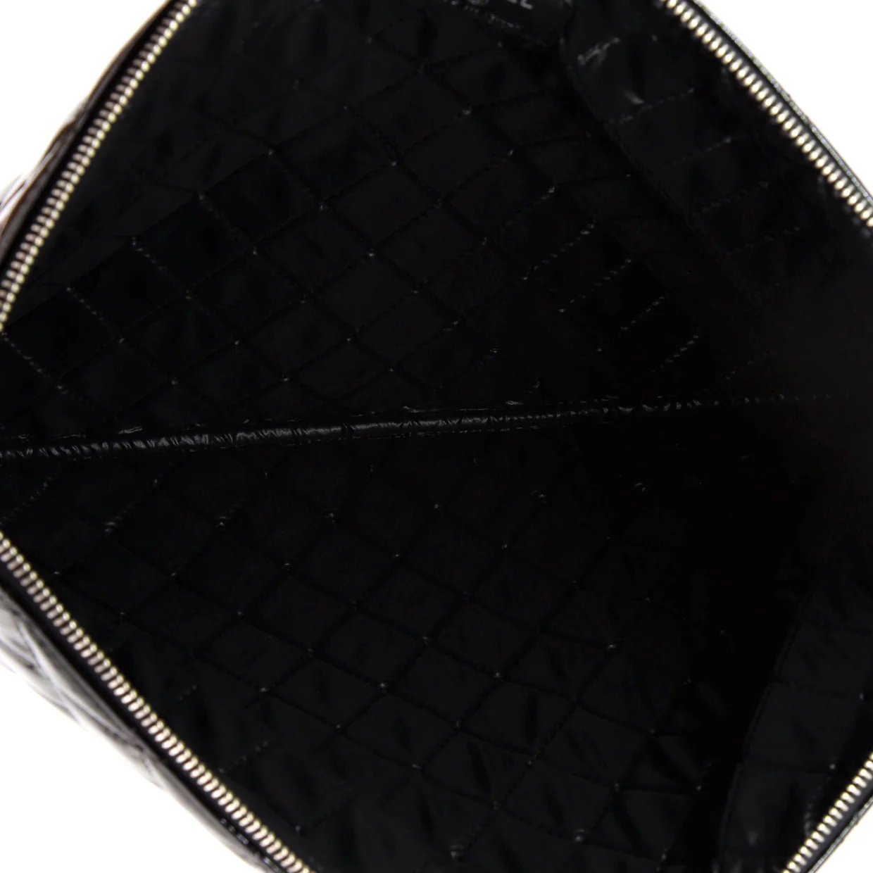 Valentine Hearts O Case Clutch Quilted Patent Large - Deep Luxury