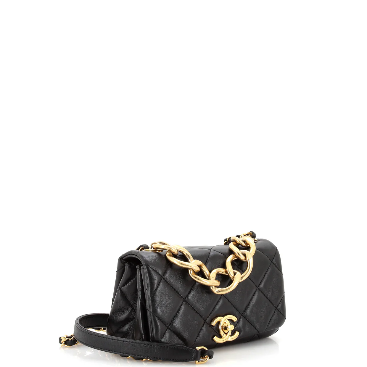 Color Match Flap Bag Quilted Lambskin Mini - Deep Luxury