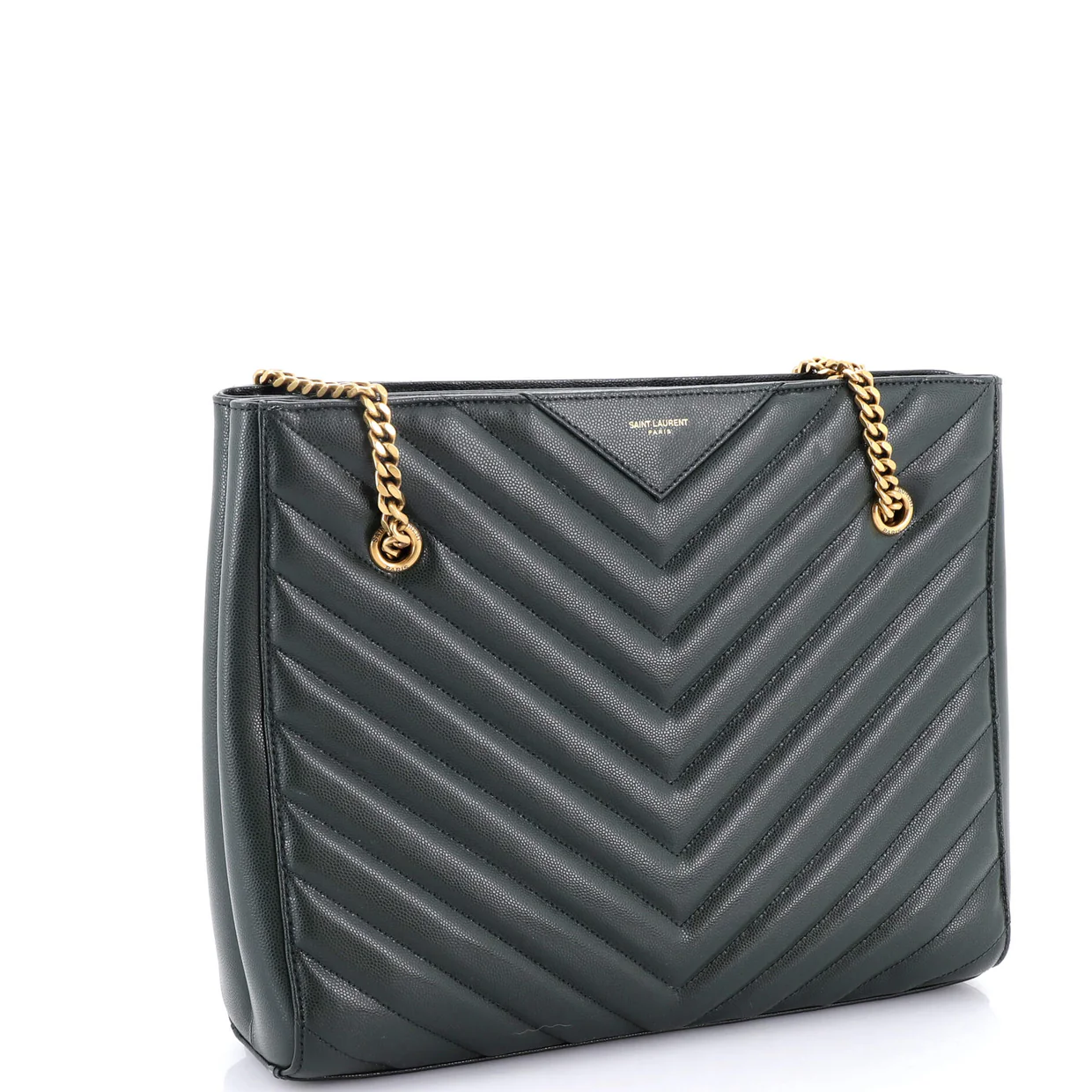 Tribeca Shopping Tote Matelasse Chevron Leather Medium - Deep Luxury