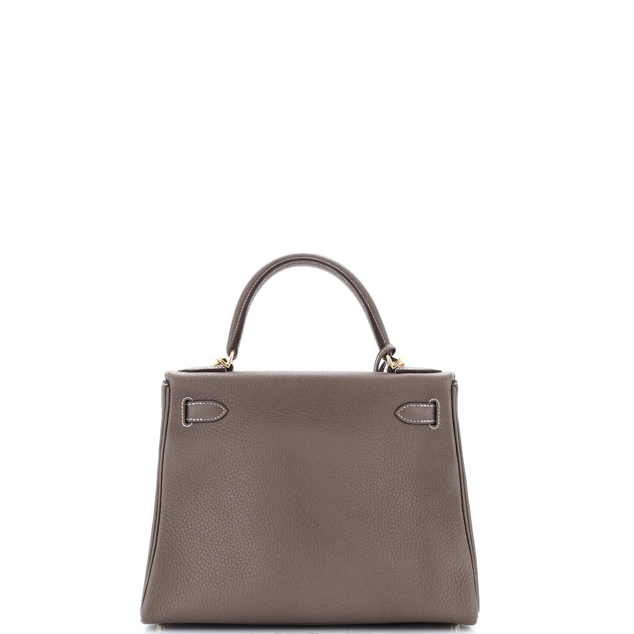 Kelly Handbag Grey Clemence with Gold Hardware 28 - Deep Luxury