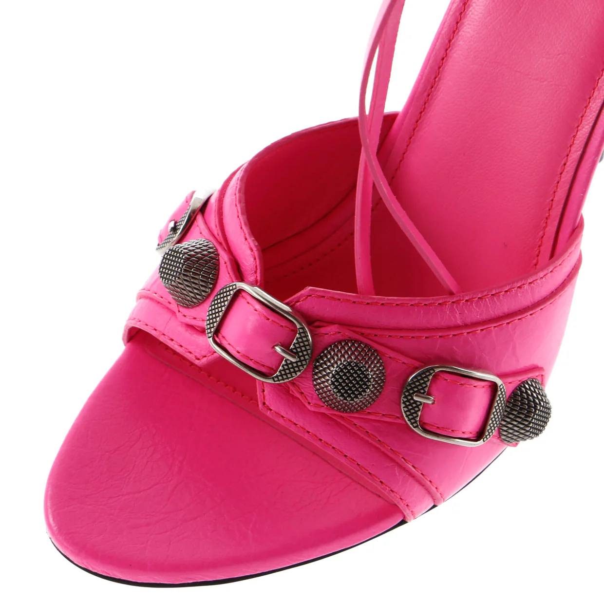 Women's Cagole Ankle Strap Heeled Sandals Leather 110 - Deep Luxury