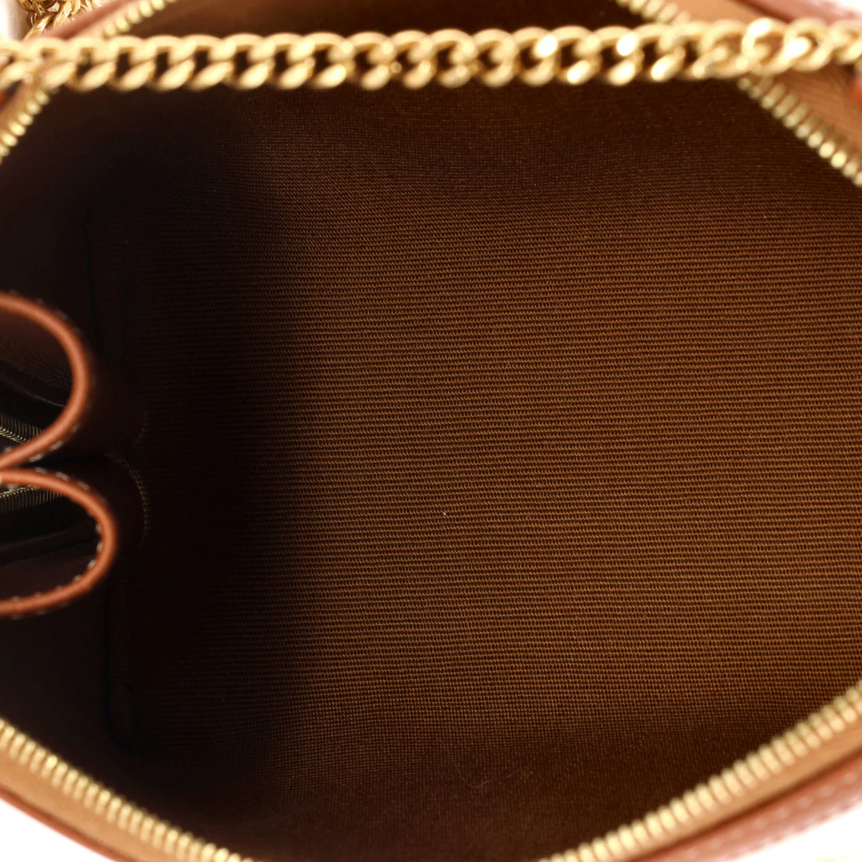 Zip Around Chain Clutch Triomphe Coated Canvas - Deep Luxury