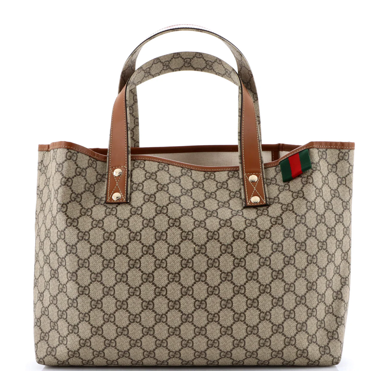 Web Loop Tote GG Coated Canvas Medium - Deep Luxury