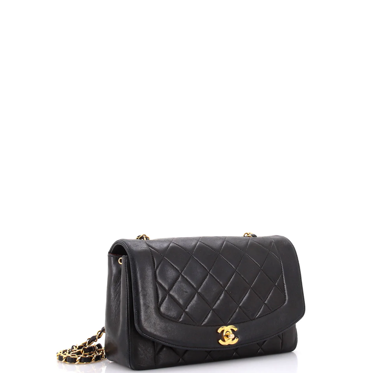 Vintage Diana Flap Bag Quilted Lambskin Medium - Deep Luxury