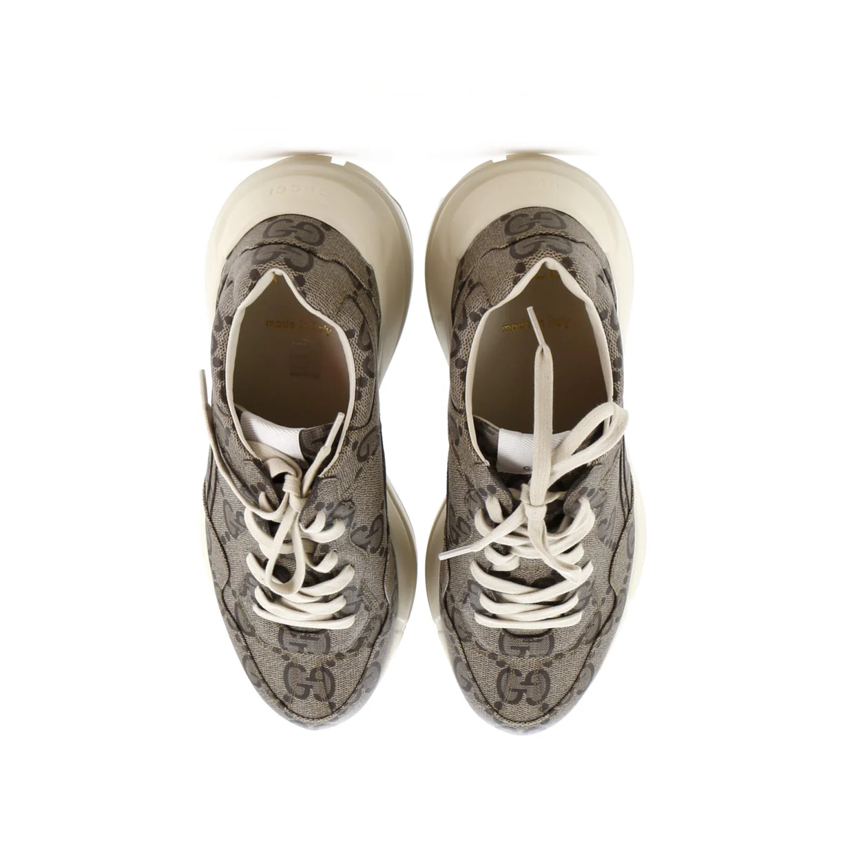Rhyton Sneakers Jumbo GG Coated Canvas - Deep Luxury