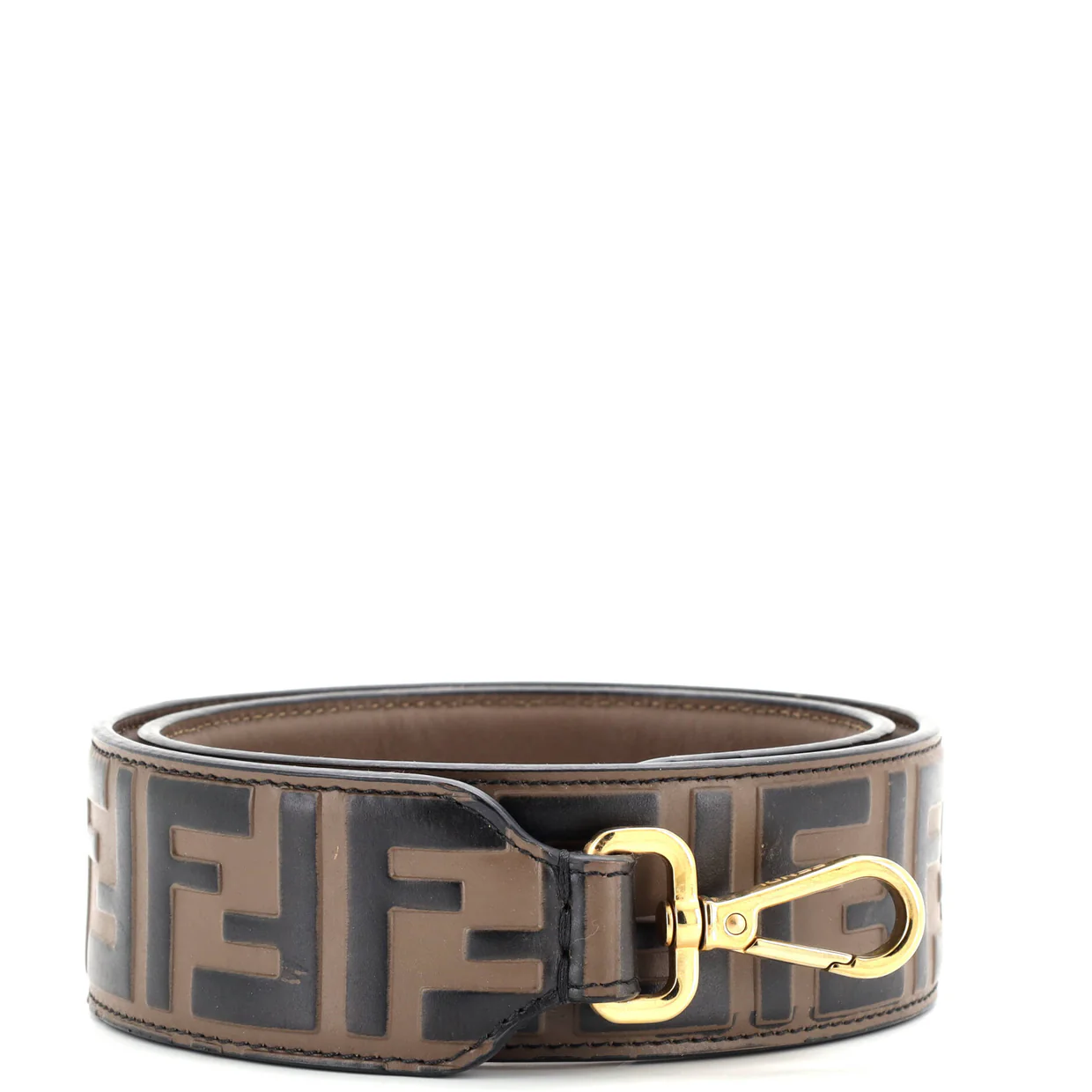 Strap You Shoulder Strap Zucca Embossed Leather - Deep Luxury