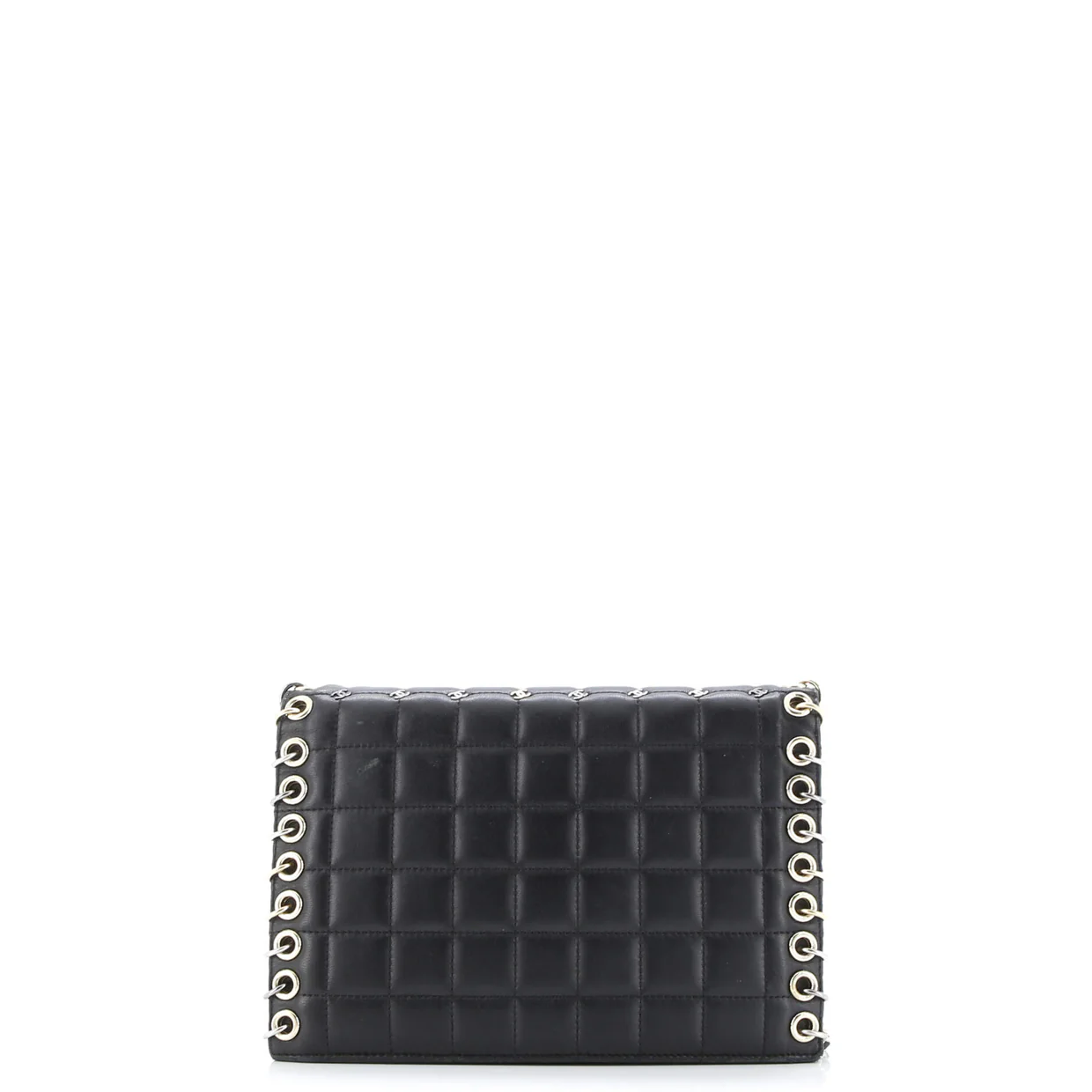 Metal CC Signature Clutch on Chain Embellished Quilted Leather Small - Deep Luxury