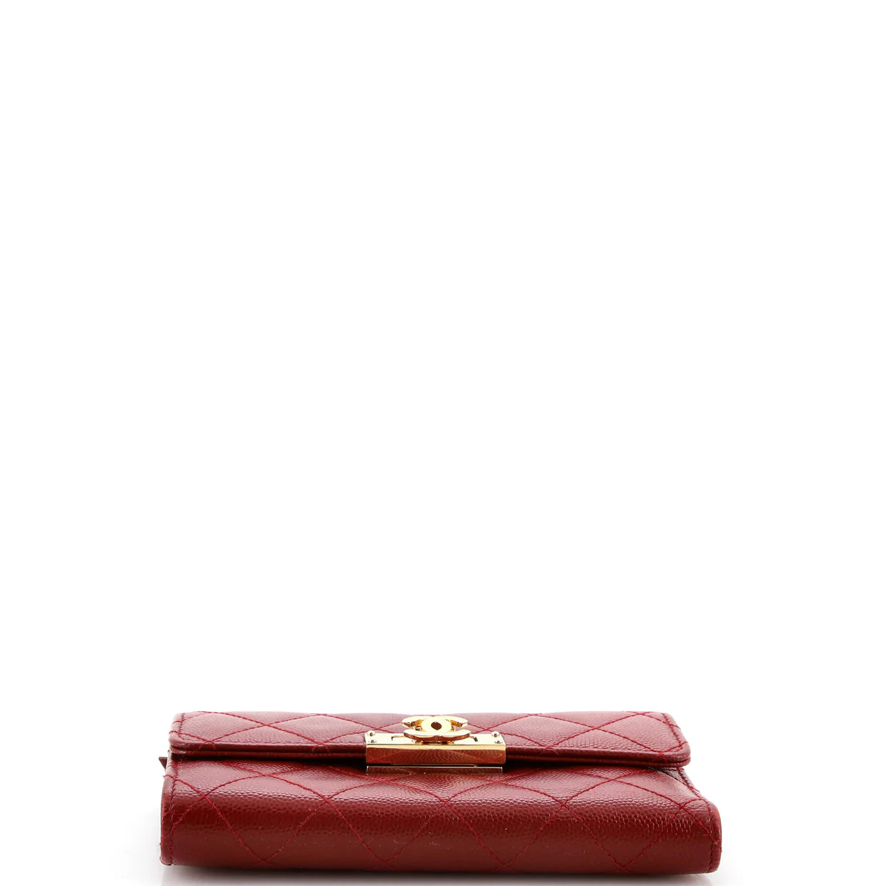 Golden Class Flap Wallet Quilted Caviar Small - Deep Luxury