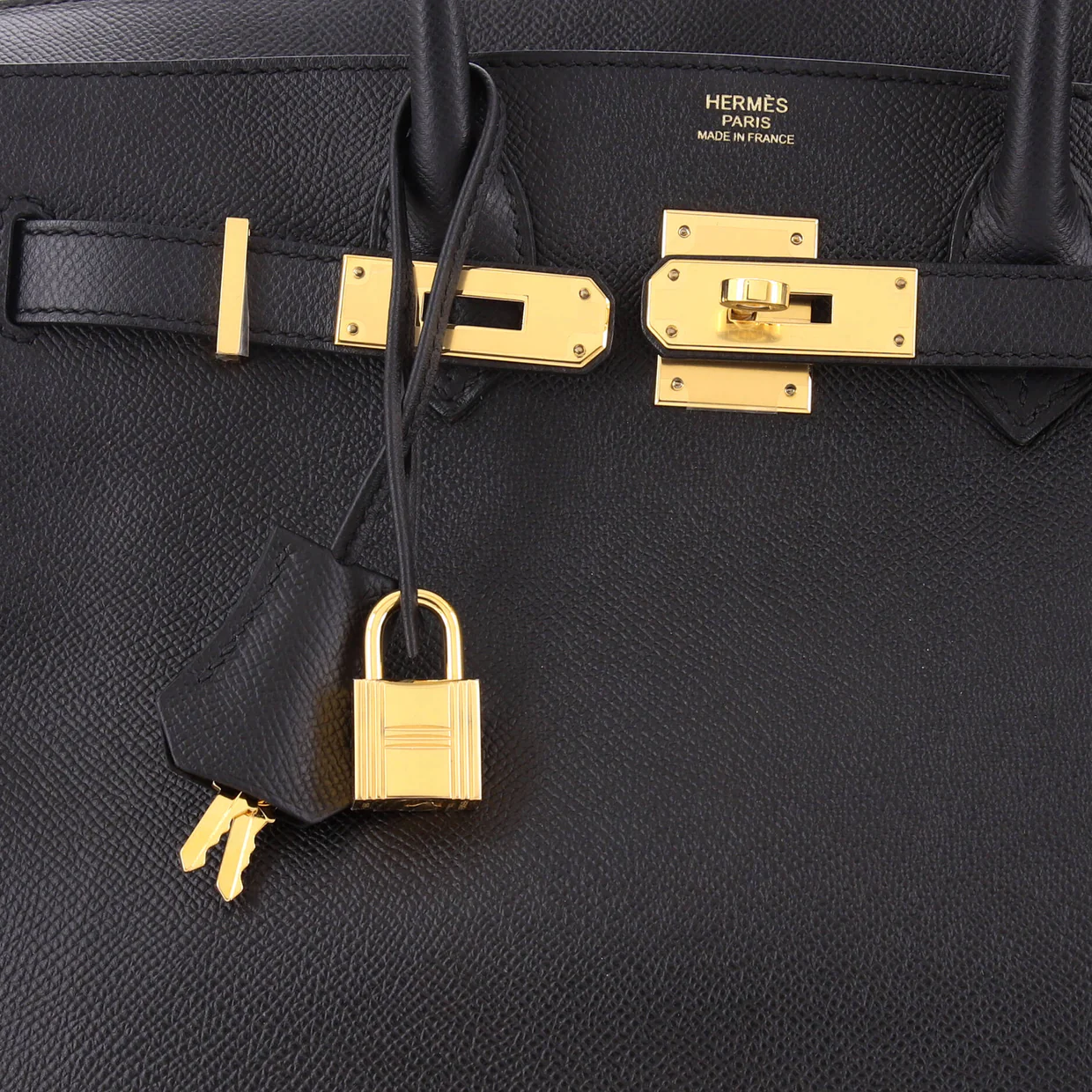 Birkin Handbag Noir Epsom with Gold Hardware 30 - Deep Luxury
