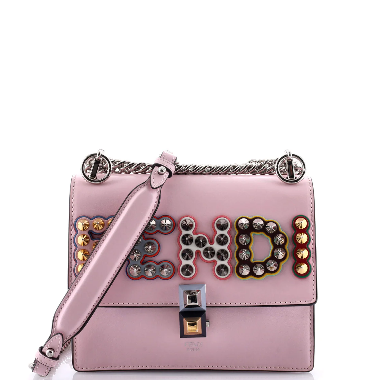 Kan I Bag Embellished Applique Leather Small - Deep Luxury