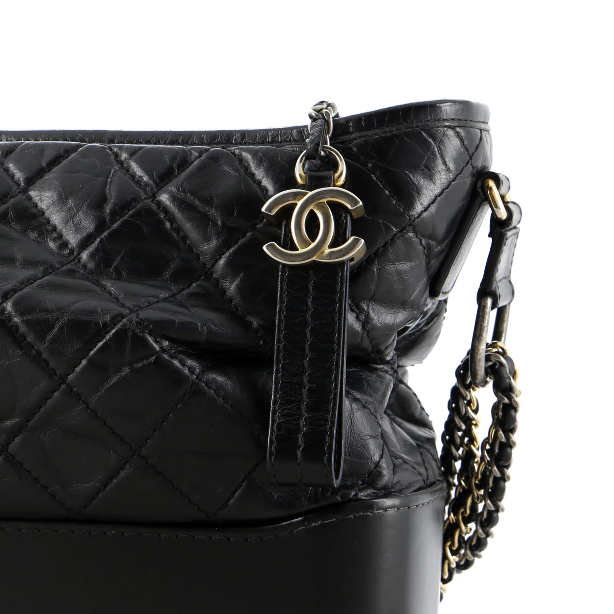Gabrielle Hobo Quilted Aged Calfskin Medium - Deep Luxury