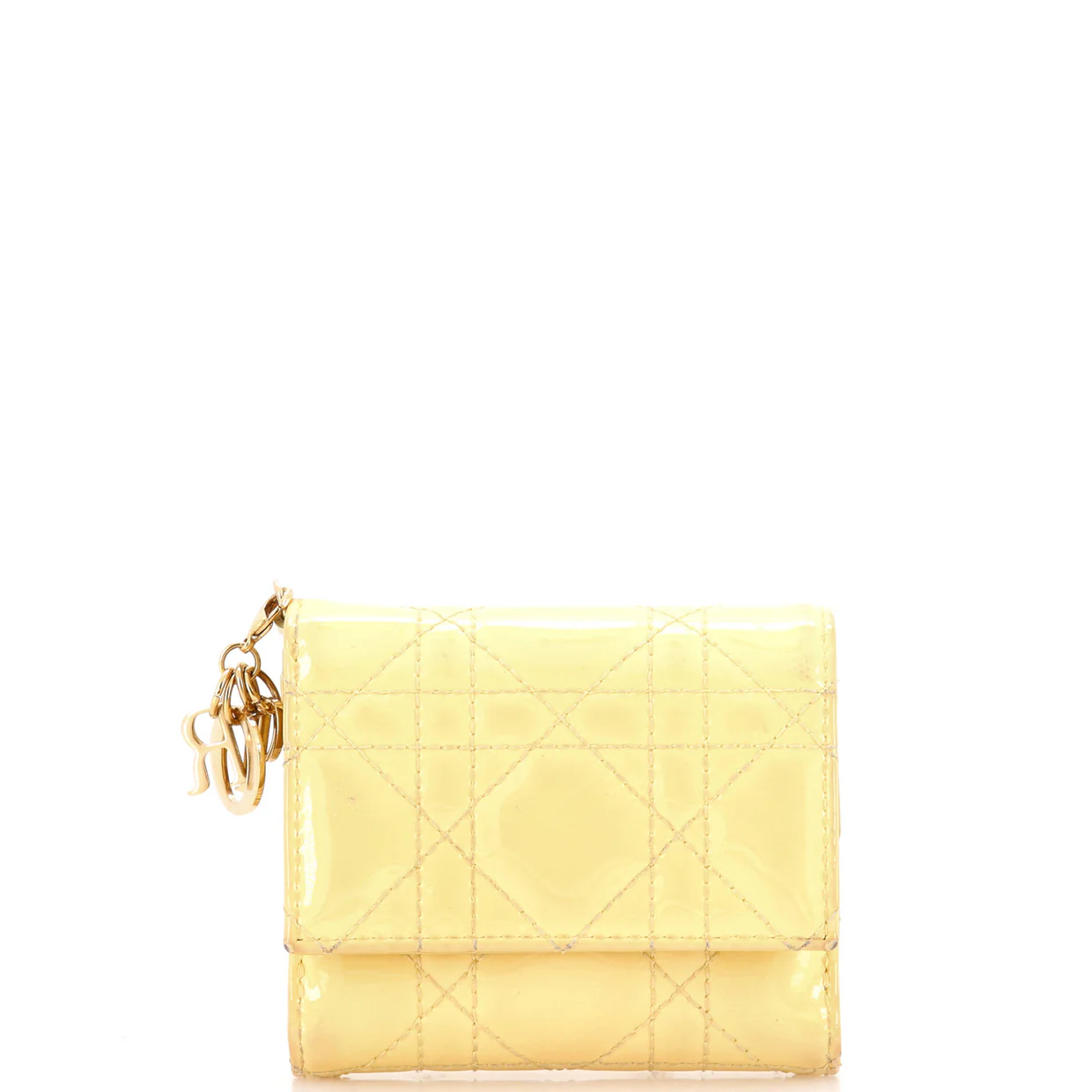 Lady Dior Lotus Wallet Cannage Quilt Lambskin Compact - Deep Luxury