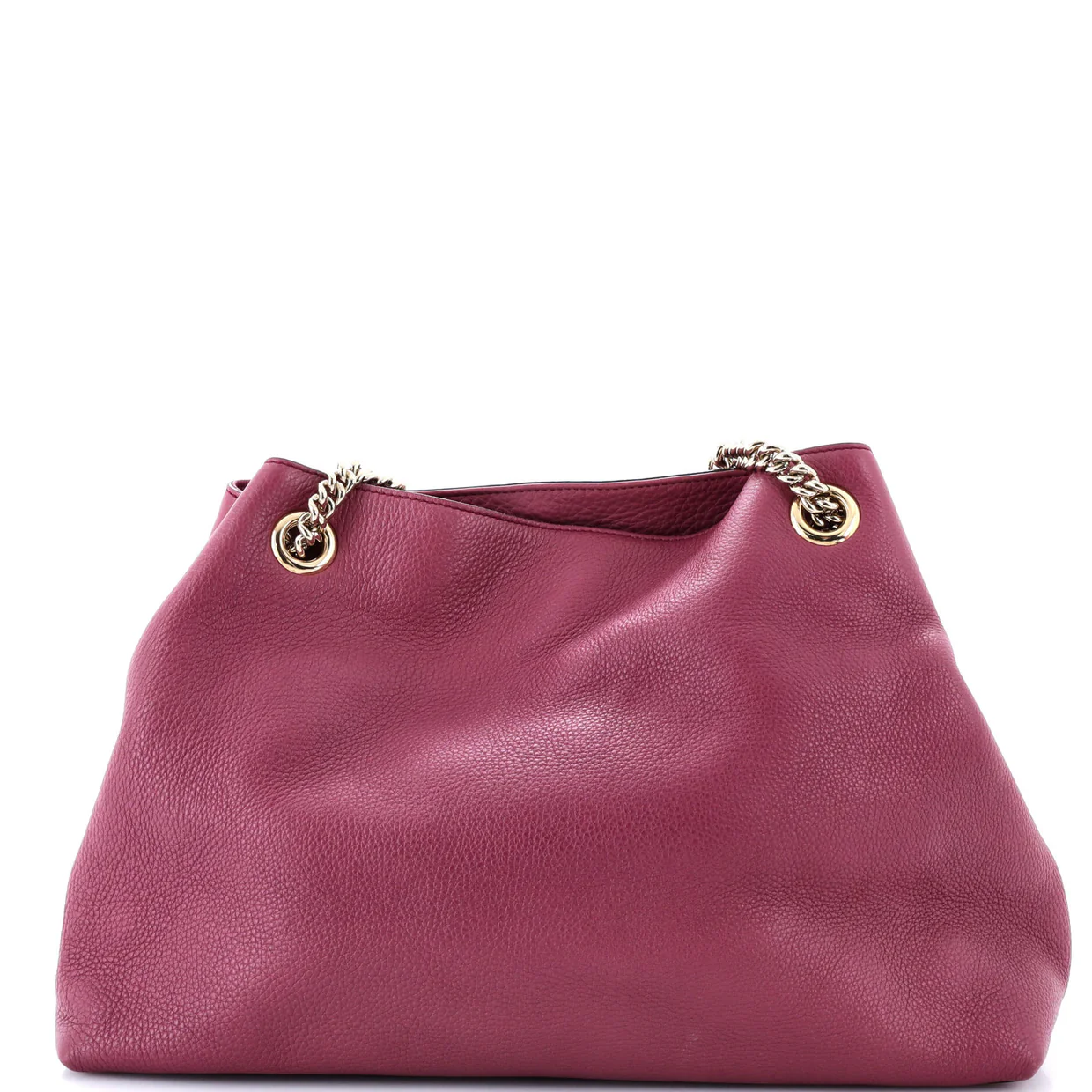 Soho Chain Strap Shoulder Bag Leather Medium - Deep Luxury