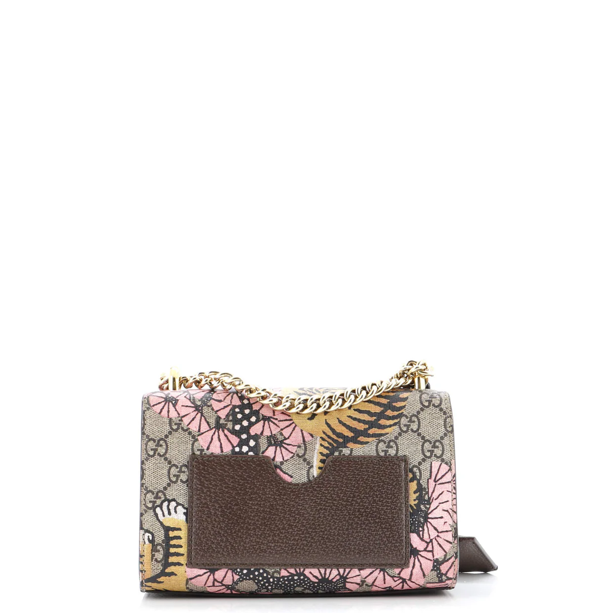 Padlock Shoulder Bag Bengal Print GG Coated Canvas Small - Deep Luxury