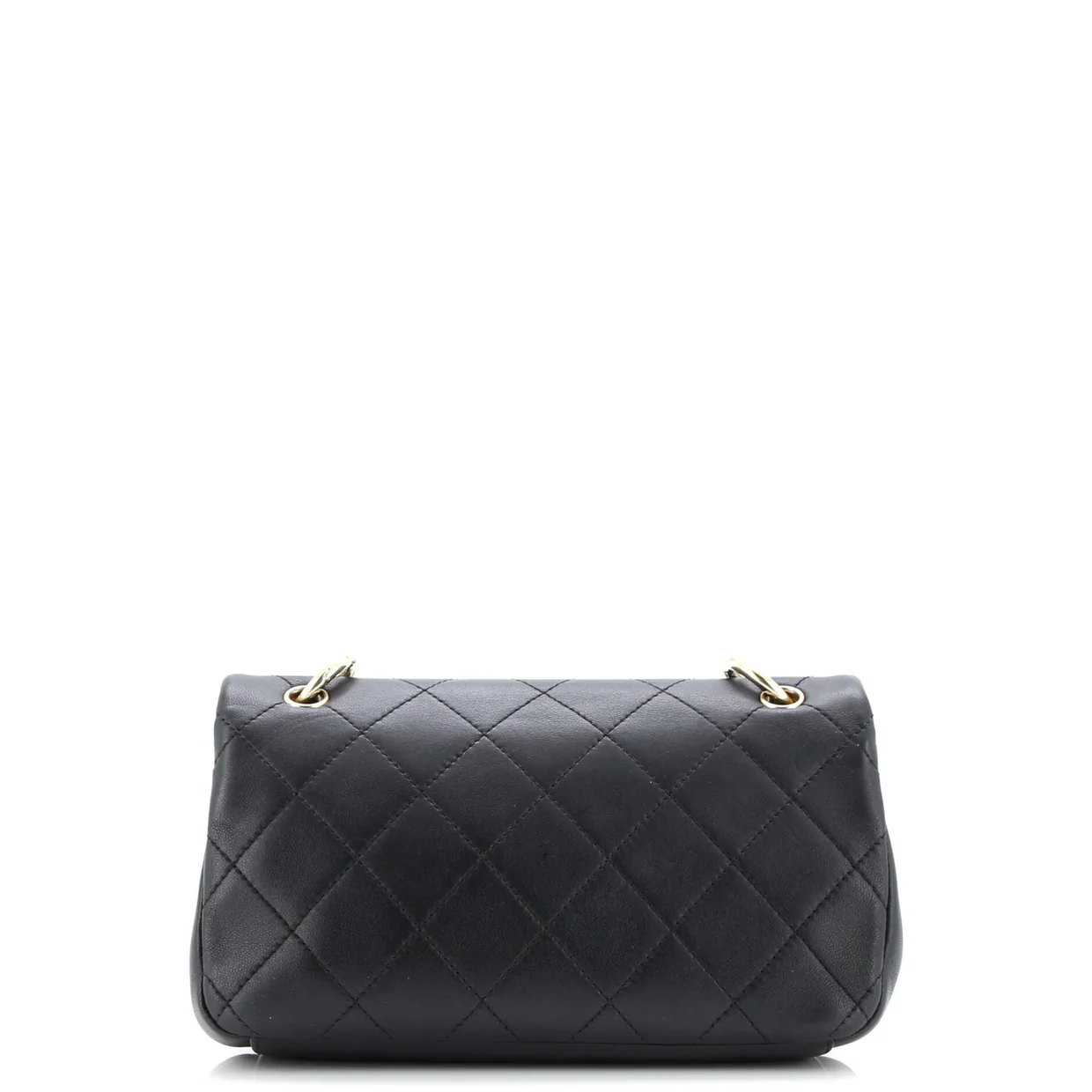 Twist Chain Enamel CC Flap Bag Quilted Lambskin Medium - Deep Luxury