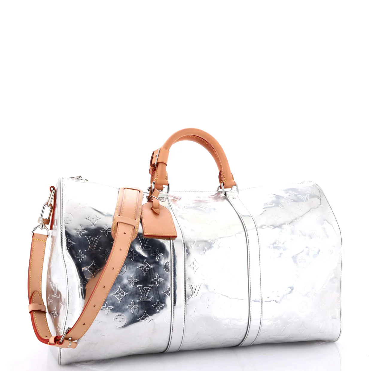 Keepall Bandouliere Bag Monogram Mirror Coated Canvas 50 - Deep Luxury